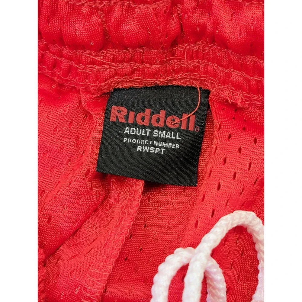 Men's Size Small S Riddell Red‎ Mesh Drawstring Basketball Workout Shorts NEW